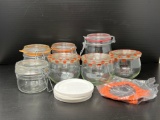 Weck Jars with Lids and Other Canning Jars with Wire/Glass Lids