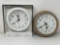 2 Mainstays Sterling & Noble Wall Clocks- White & Tan