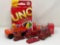 Vintage Tootsie Toy Fire Trucks, UNO Game, Old Spice #20 Tony Stewart Car, Cars & Truck