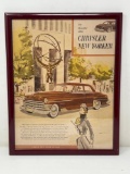 Framed 1950 Chrysler New Yorker Advertisement