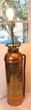 Antique Copper Fire Extinguisher Table Lamp
