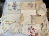 Embroidered & Cutwork Table Scarves, Napkins, Other Linens