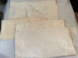 Linens- Cutwork, Embroidered Table Covers