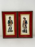 Pair of Framed Prints- Military Men 