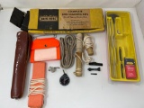 Gun Cleaning Kit, Hunting License Holder, Drag Ropes, Compass, Whistle and Tripod