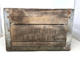 Foremost Dairies Janssen Wood & Metal Dairy Crate