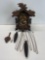 Black Forest Cuckoo Clock with Pine Cone Weights and Leaf Pendulum