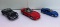 3 Model Die Cast Cars- Black GT40, Red Viper and Blue Corvette