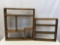 2 Wood Display Shelves