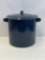 Blue Enamelware Stock Pot with Lid