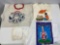 2 Vintage T-Shirts, Tote Bag and Lace Edged Hankerchief