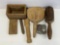 Primitive: Wooden Utensils and Tin Cookie Cutter