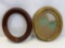 2 Oval Frames- One Wooden, Other Gold with Some Loss