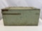 Wooden Box with Hinged Lid in Light Green Paint
