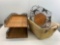 2-Tiered Wicker Paper File, Wire & Wicker Basket and Basket with Leather Handles