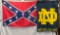 Confederate and Notre Dame Flags
