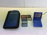 GameBoy Advance SP, 6 Cartridges and Carry Case