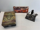Drew Estate Rebirth of the Cigar Tin & Contents, Tony Stewart Plate and Hardware 