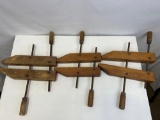 Jorgensen and 2 Adjustable Clamp Co. Wooden Clamps- 3 in Lot