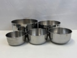 5 Stainless Steel Nesting Mixing Bowls