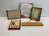 Wall Art- 4 Sayings Plaques and 