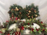 4 Christmas Wreaths- 2 Smaller are Matched Set