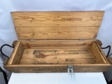 Wooden Crate for Howitzer Artillery Round/Projectile with Rope Handles