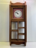 Wooden Shelf with Clock