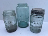 Antique Vintage ATLAS MASON'S Canning Jars