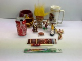 Washington Redskins Memorabilia- Toothbrush, Pencils, Pen, Troll Doll, Mug, Figures, Coca-Cola Can