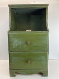 2-Drawer Night Stand in Green Paint