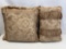 2 Complementary Taupe Throw Pillows
