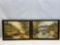 Pair of Framed Landscape Tapestry Pieces