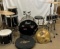 Assembled Drum Set- Branded Pieces include Pearl, Zildjian, Evans, Sabian