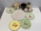 Cherry Motif Plates Platter, Double Handled Cup, Pail, Jar and 2 Ramekins
