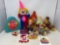 Clown Lot- Fabric & Plush Dolls, Roly Poly, Crocheted Doll, Switch Plates, Toy, More