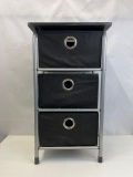 Metal Stand with 3 Fabric Bins