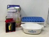 Progressive Curly Fry Cutter, Ice Cube Trays, Stag Mug and Corning Ware Casserole