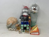 Sock Monkey, Mini Disco Ball, Bible, Rubik's Cube, Green Glass, Plaster Figure, Animal Figures