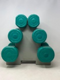 3 Sets of Hand Weights on Stand