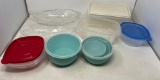 Plastic Serving Bowls, Food Storage Containers- Some with Lids