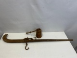 Antique Scale Beam and Weight