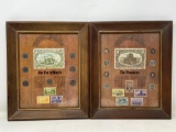 Framed Stamp & Coin Groupings- The Forty-Niners and The Pioneers