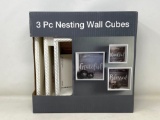 3 Piece Nesting Wall Cubes- New in Box