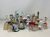 Large Lot of Glass, China and Figural Bells- Approx. 20