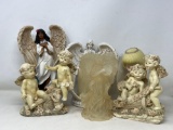 Angel and Cherub Figures- 4 Angels, 2 Double Cherub Figures