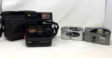 Polaroid Sun 660, Polaroid 470 AF and Vivitar BV 35 with Camera Case