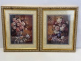 Pair of Framed Floral Still Life Prints
