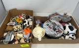 Cow Related Lot- Measuring Cups, Tins, Figures, Magnets, Wooden Buildings,