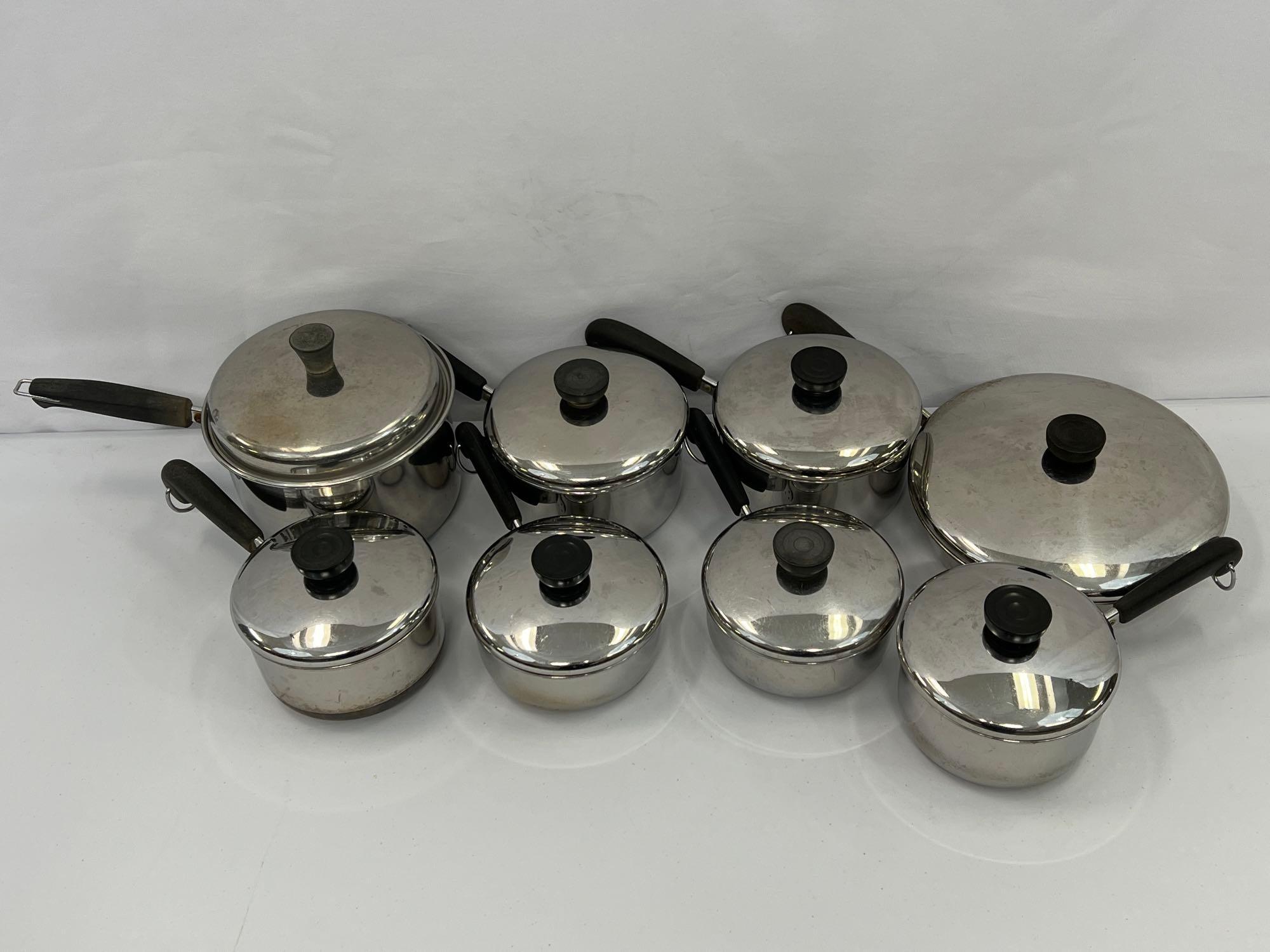 Auction Ohio  Revere Ware Pots/Lids